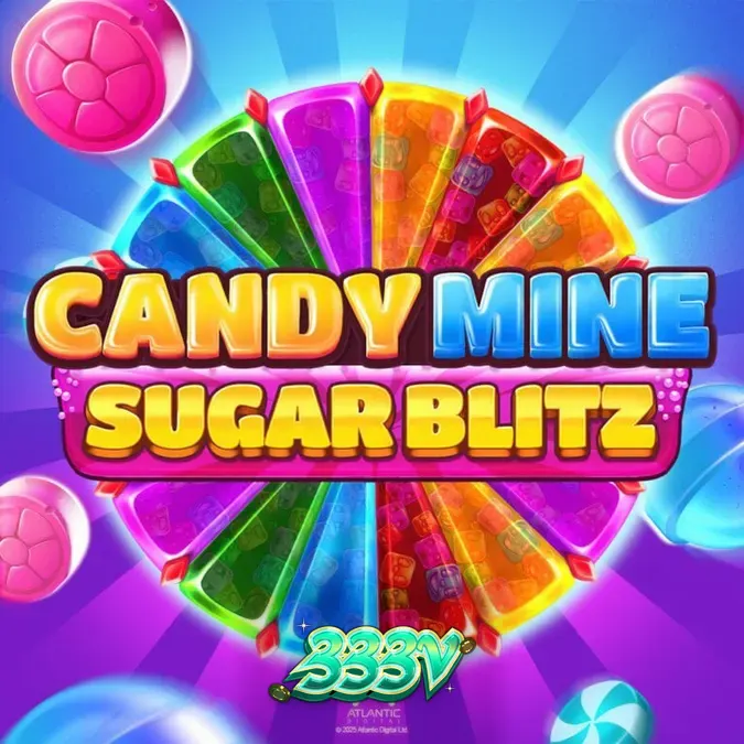 Tampilan visual Candy Mine Sugar Blitz dengan elemen permen dan tambang